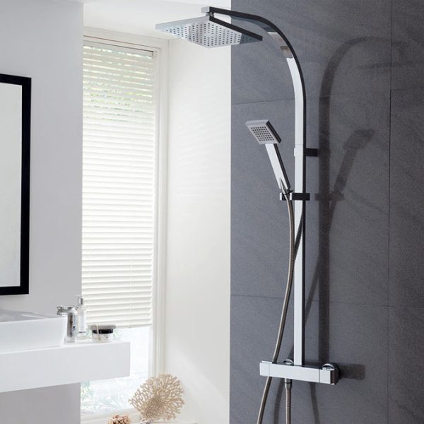 Triton Tees Thermostatic Bar Shower Mixer with Diverter & Kit   Chrome - Image 2