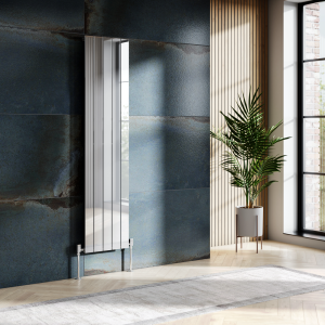 Urban Chrome Vertical Single Panel Radiator (1600mm High)