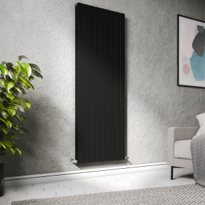 Urban Vertical Radiator   Matt Black   Double Panel (1800x684mm)