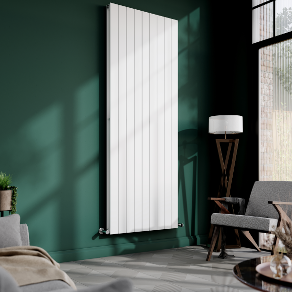 Urban Vertical Radiator   White   Double Panel (1800x684mm)