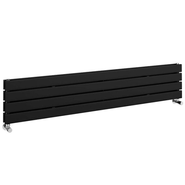 Urban Horizontal Radiator   Matt Black   Double Panel (1600mm Wide) 304mm High - Image 2