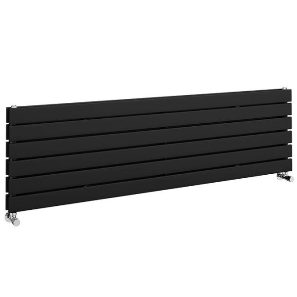 Urban Horizontal Radiator   Matt Black   Double Panel (1600mm Wide) 456mm High - Image 2