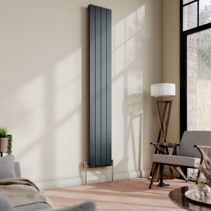 Urban Vertical Radiator   Anthracite   Single Panel (1800x304mm)
