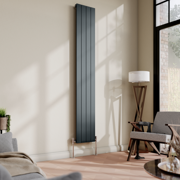 Urban Vertical Radiator   Anthracite   Single Panel (1800x304mm)