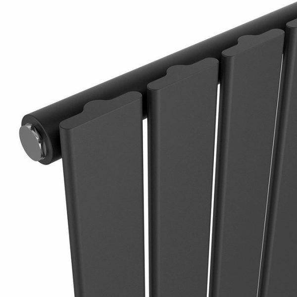 Urban Vertical Radiator   Matt Black   Single Panel (1800x304mm) - Image 4