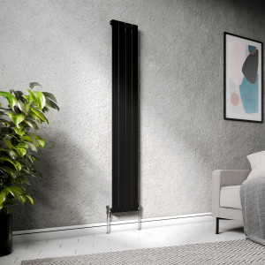 Urban Vertical Radiator   Matt Black   Single Panel (1800x304mm)