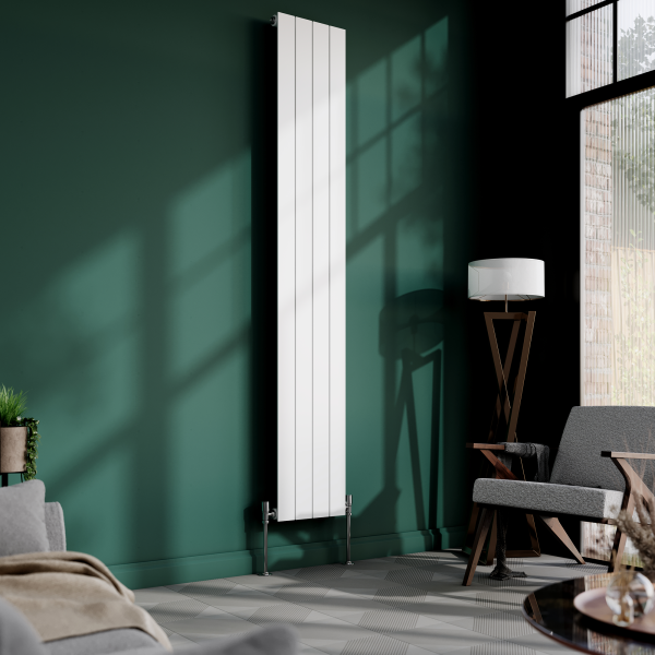 Urban Vertical Radiator   White   Single Panel (1800x304mm)