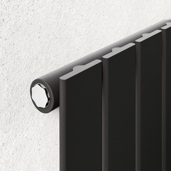 Urban Vertical Radiator   Matt Black   Single Panel (1800x304mm) - Image 2
