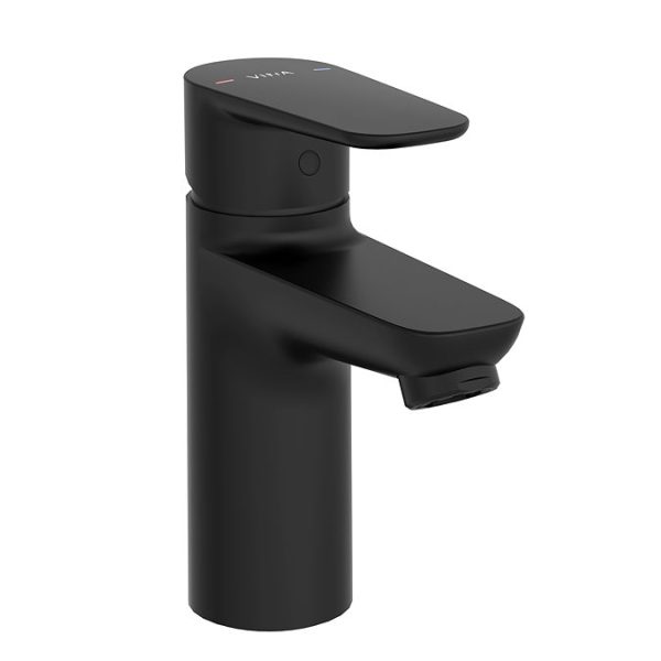 VitrA Flow Soft Round Standard Basin Mixer   Matt Black - Image 2