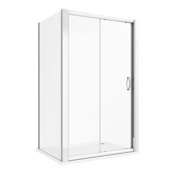 Newark 1200 x 900mm Sliding Door Shower Enclosure + Pearlstone Tray - Image 3