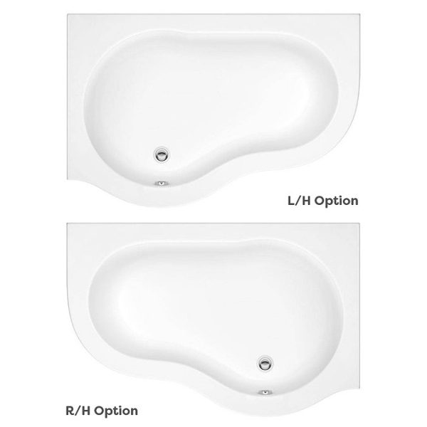Venice 1500mm Curved Corner Shower Bath + Panel - Image 2