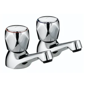 Bristan   Club Basin Taps   Chrome with Metal Heads