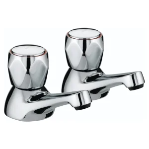 Bristan   Club Bath Taps   Chrome with Metal Heads