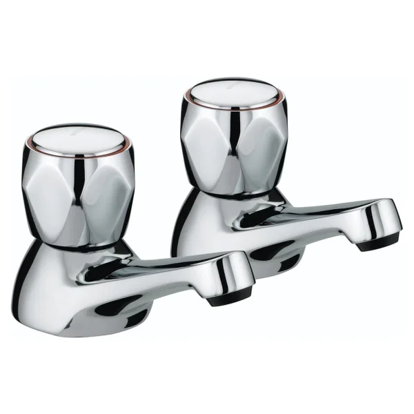 Bristan   Club Bath Taps   Chrome with Metal Heads