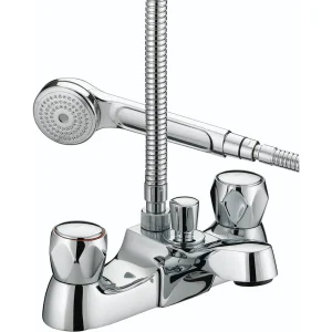 Bristan   Club Luxury Bath Shower Mixer   Chrome with Metal Heads