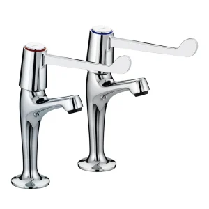 Bristan   Value Lever High Neck Pillar Taps with 6" Levers   VAL HNK C 6 CD