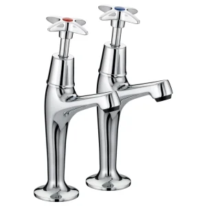 Bristan   Value Crosshead High Neck Pillar Taps