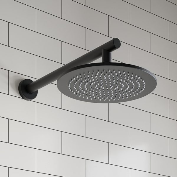 Villeroy and Boch Round Complete Shower Set   Matt Black - Image 3
