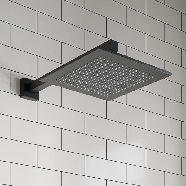 Villeroy and Boch Square Complete Shower Set   Matt Black - Image 3
