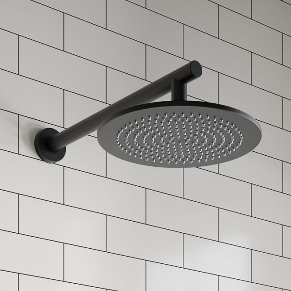 Villeroy and Boch Round Verve Complete Shower Set with Slider Rail Kit   Matt Black - Image 3