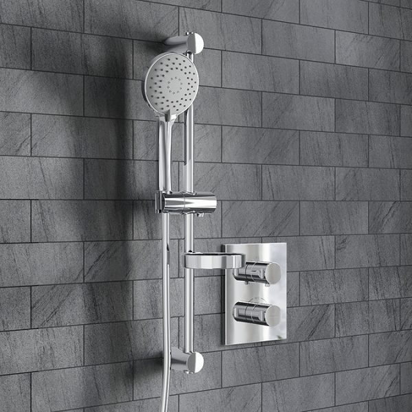 Villeroy and Boch Round Complete Shower Set with Slider Rail Kit - Image 2
