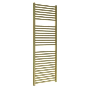Venice Cubo Heated Towel Rail   Brushed Brass (1420 x 500mm)