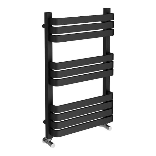 Venice Anthracite 800 x 500 Designer D Shaped Heated Towel Rail - Image 3