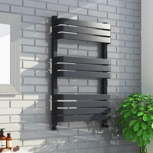 Venice Anthracite 800 x 500 Designer D Shaped Heated Towel Rail
