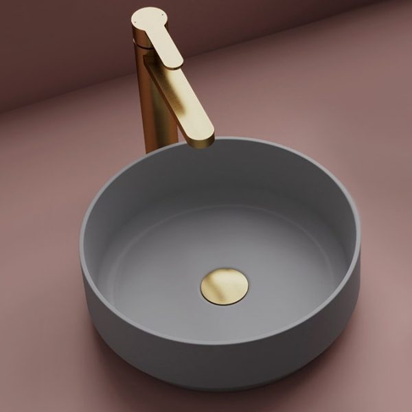 Venice Giro Brushed Brass High Rise Mono Basin Mixer - Image 2