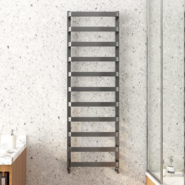 Venice Brushed Black Nickel Designer Heated Towel Rail (500 x 1500mm) - Image 4