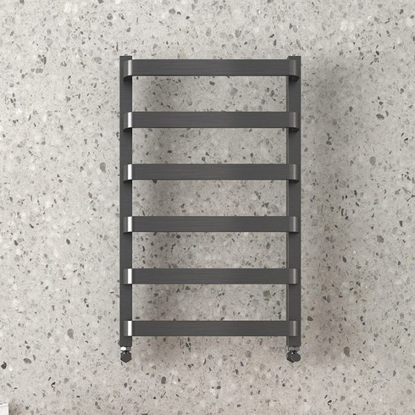 Venice Brushed Black Nickel Designer Heated Towel Rail (500 x 800mm) - Image 5