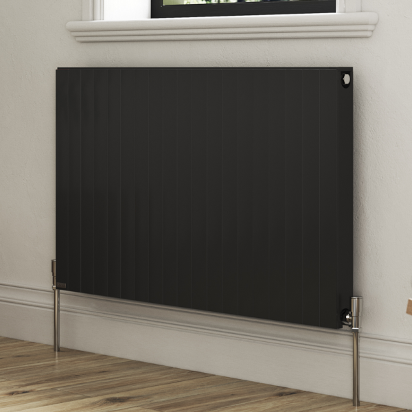Stelrad 600 x 1400mm Compact Vertical Line Concept K2 Type 22 Anthracite Double Panel Radiator