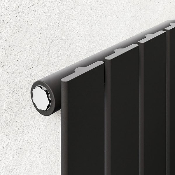 Urban Vertical Radiator   Matt Black   Single Panel (1600mm High) 456mm Wide - Image 5
