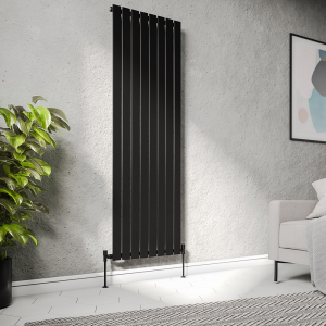 Urban Vertical Radiator   Matt Black   Single Panel (1600mm High) 608mm Wide