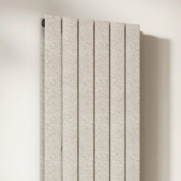 Urban Vertical Radiator   Taupe Speckled Stone Effect   Double Panel (1600x456mm) - Image 2