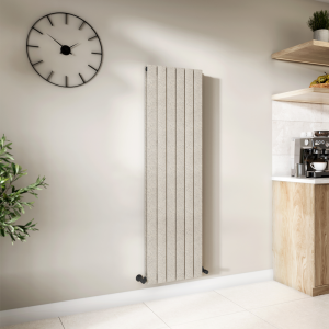 Urban Vertical Radiator   Taupe Speckled Stone Effect   Double Panel (1600x456mm)
