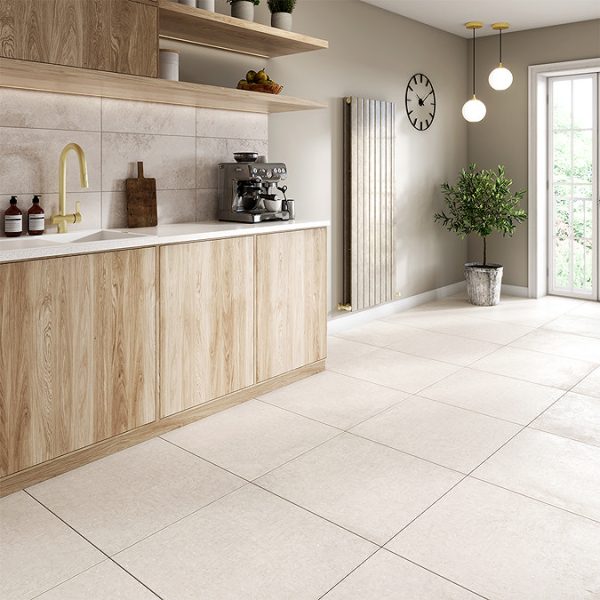 Urban Vertical Radiator   Taupe Speckled Stone Effect   Double Panel (1600x608mm) - Image 6