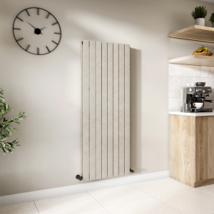 Urban Vertical Radiator   Taupe Speckled Stone Effect   Double Panel (1600x608mm)
