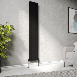 Urban Vertical Radiator   Matt Black   Double Panel (1800mm High) 304mm Wide
