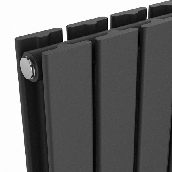 Urban Vertical Radiator   Matt Black   Double Panel (1800mm High) 456mm Wide - Image 3
