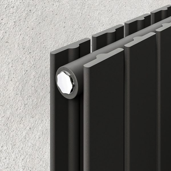 Urban Vertical Radiator   Matt Black   Double Panel (1800mm High) 304mm Wide - Image 5