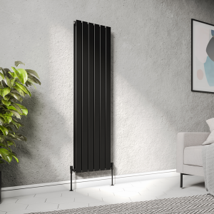 Urban Vertical Radiator   Matt Black   Double Panel (1600mm High) 456mm Wide