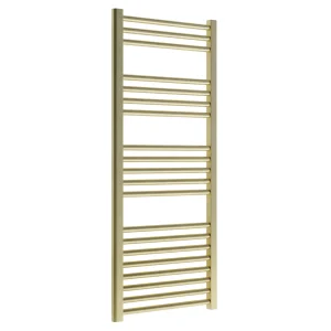 Venice Giro Heated Towel Rail   Brushed Brass (1188 x 500mm)