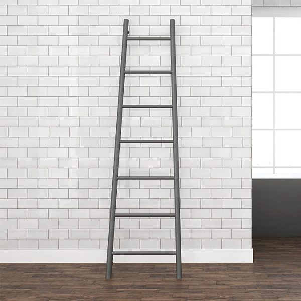 Venice Anthracite Leaning Ladder 1800 x 500mm Heated Towel Rail - Image 4
