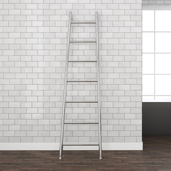 Venice Chrome Leaning Ladder 1800 x 500mm Heated Towel Rail - Image 4