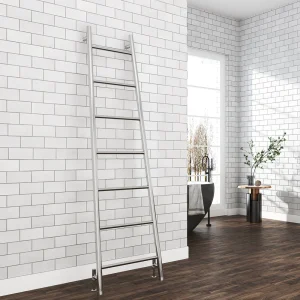 Venice Chrome Leaning Ladder 1800 x 500mm Heated Towel Rail