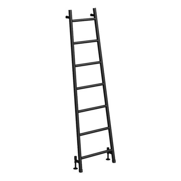 Venice Matt Black Leaning Ladder 1800 x 500mm Heated Towel Rail - Image 2