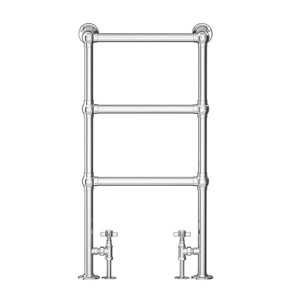 Chatsworth Traditional 949 x 498mm Chrome Towel Rail - Image 3