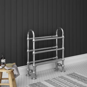 Chatsworth Traditional 778 x 683mm Chrome Floor Standing Towel Rail
