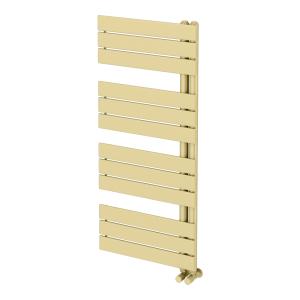 Venice Pannello Offset Heated Towel Rail   Brushed Brass (1130 x 500mm)